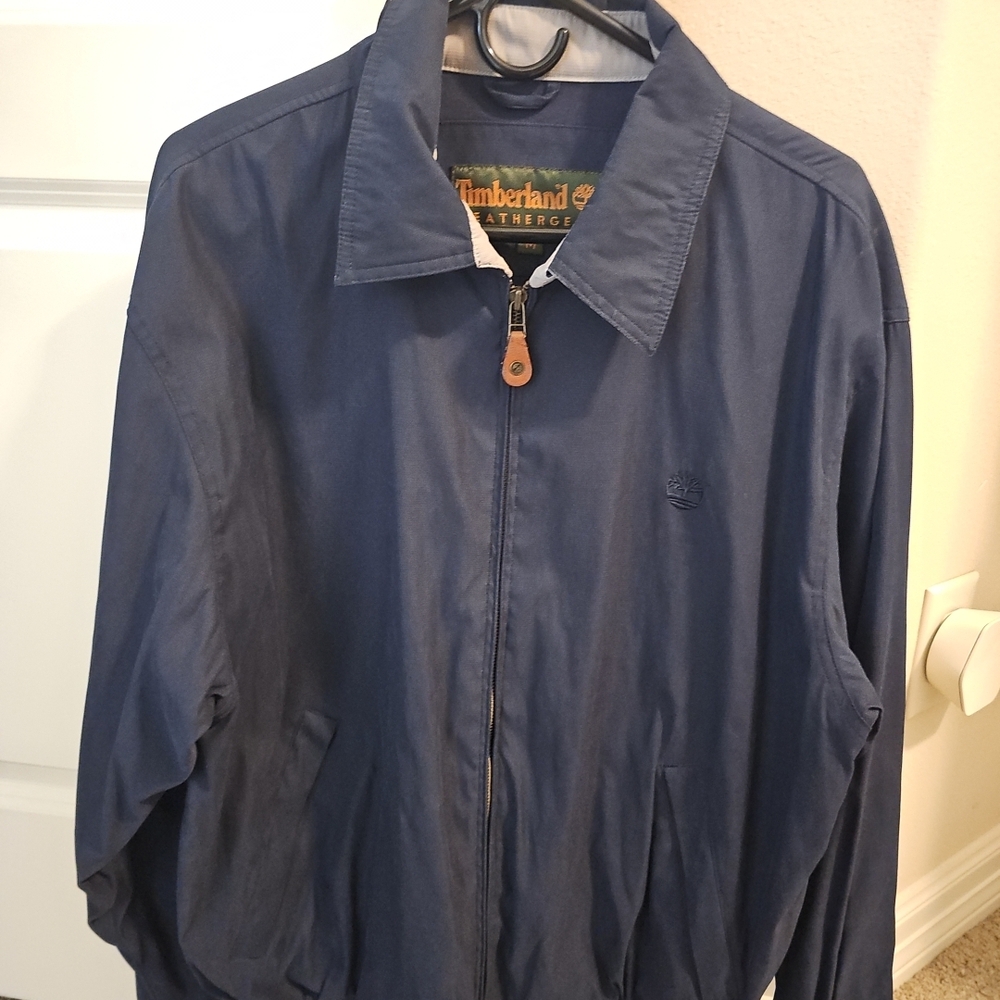Timberland Men's Deep Blue And Tan Lightweight Jacket
